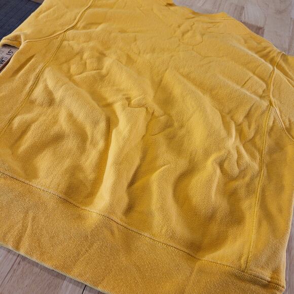 Champion Heavy Weight Terry Pullover Mustard Yellow Sweatshirt Small - Picture 9 of 9